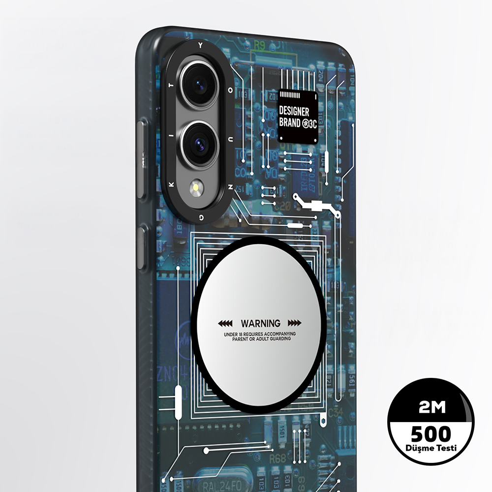 Samsung Galaxy S25 Edge Uyumlu Kılıf M-safe Şarj Özellikli Youngkit Technology Serisi Kapak - 2