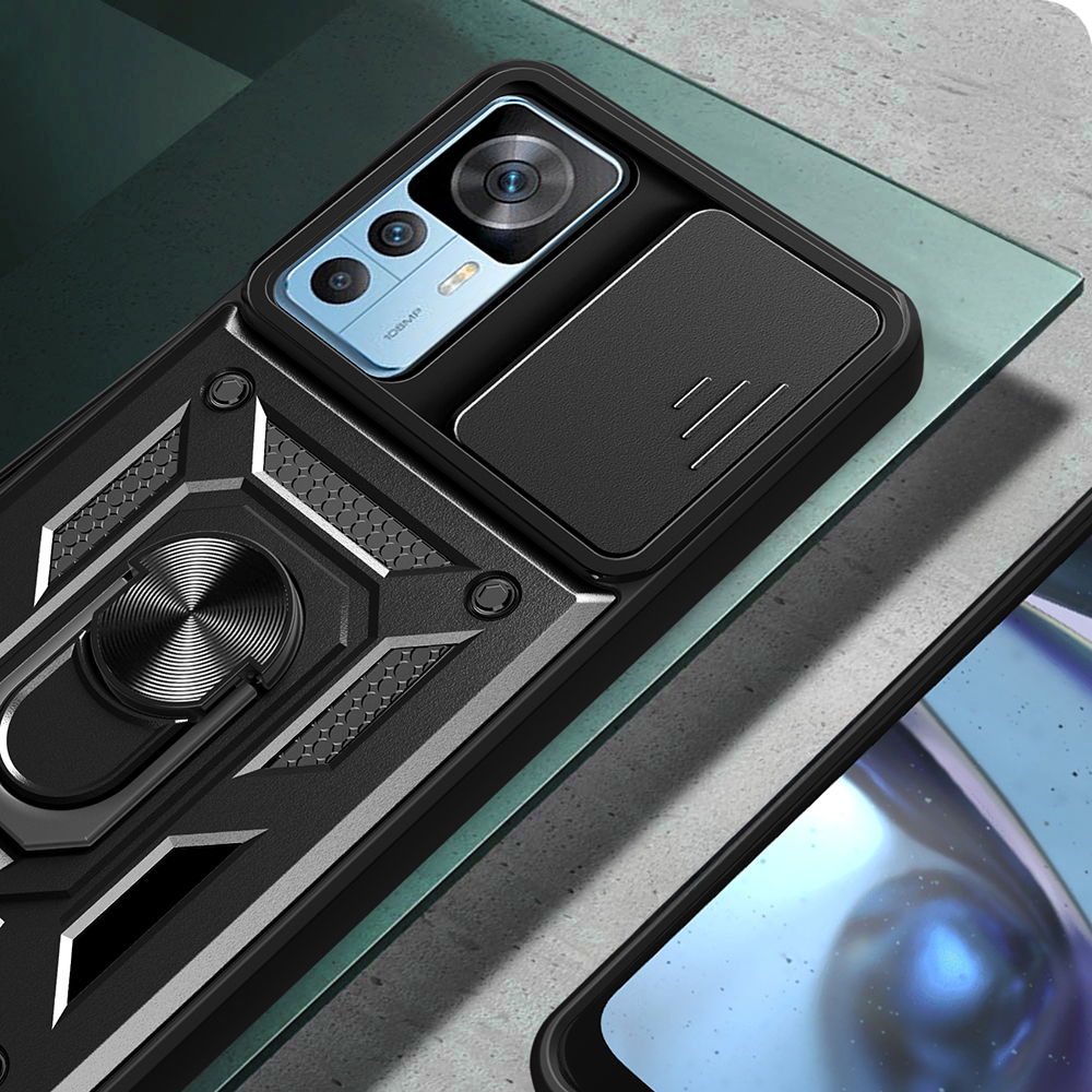 Xiaomi Mi 12T Pro Uyumlu Kılıf Magnetik Standlı Kamera Korumalı Zore Sürgülü Vega Kapak - 6