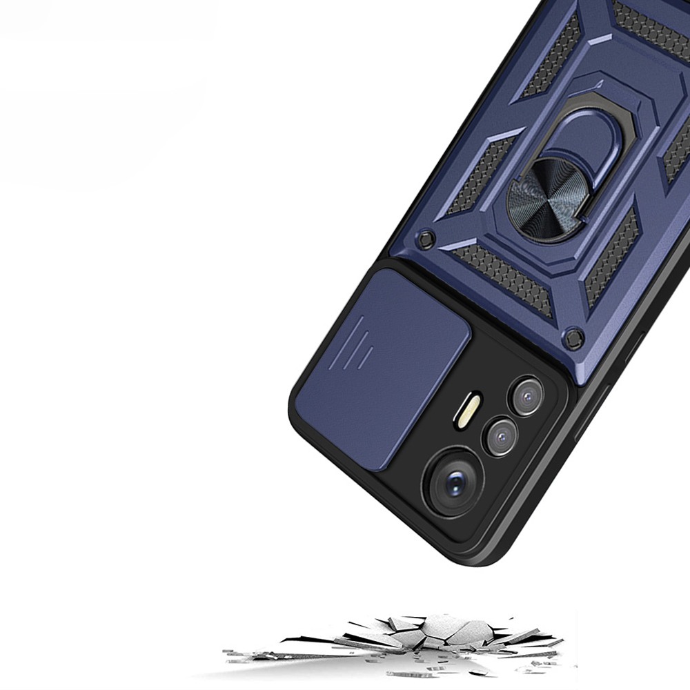 Xiaomi Mi 12 Lite Uyumlu Kılıf Magnetik Standlı Kamera Korumalı Zore Sürgülü Vega Kapak - 1