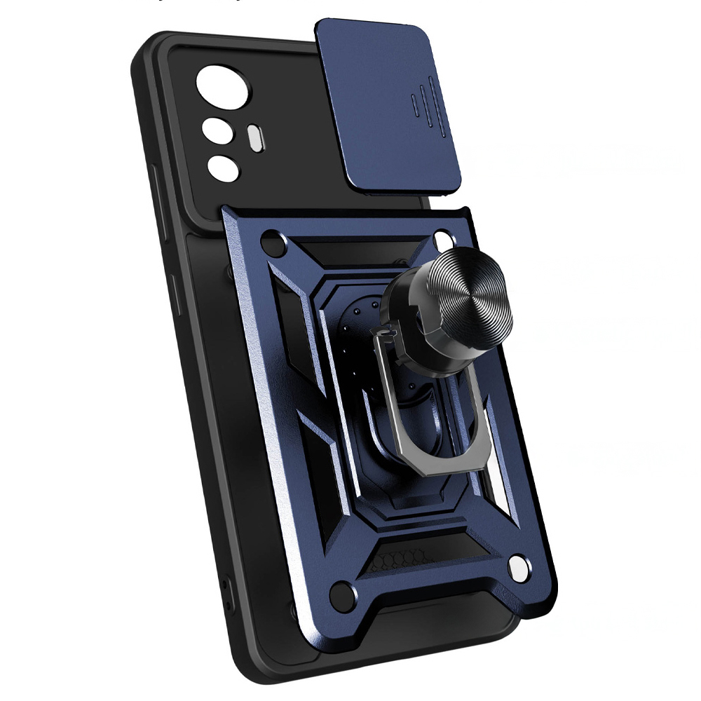 Xiaomi Mi 12 Lite Uyumlu Kılıf Magnetik Standlı Kamera Korumalı Zore Sürgülü Vega Kapak - 2