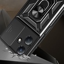 Infinix Hot 30 Uyumlu Play Kılıf Magnetik Standlı Kamera Korumalı Zore Sürgülü Vega Kapak - 3