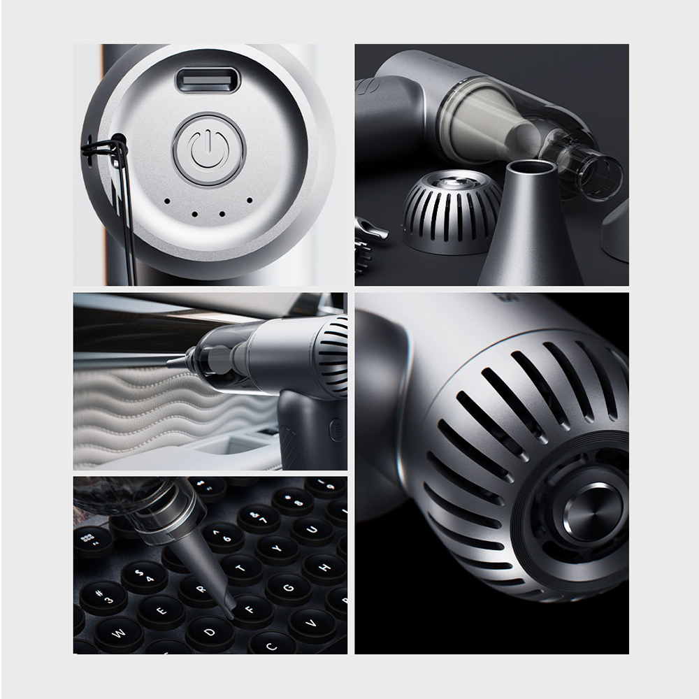 Lenyes LTF02 Dijital LED Göstergeli 4 Kademeli Çok Fonksiyonlu Turbo El Fanı - 2