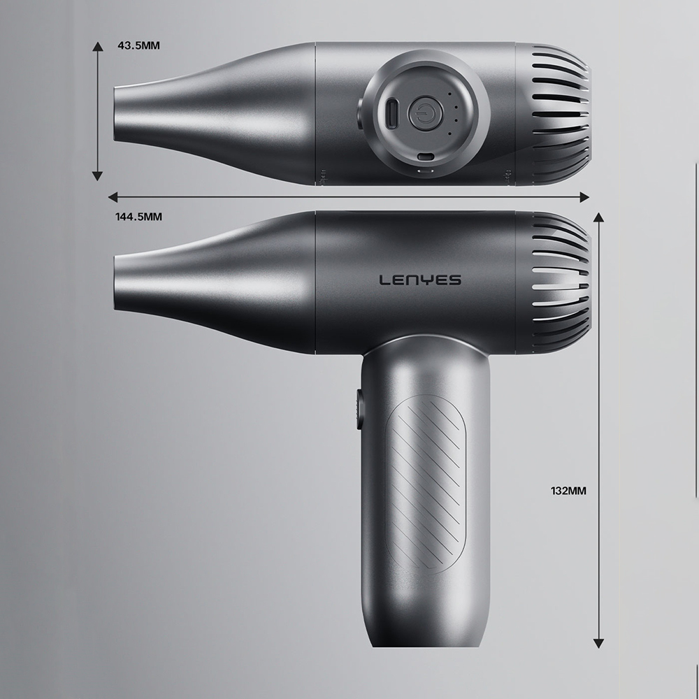 Lenyes LTF02 Dijital LED Göstergeli 4 Kademeli Çok Fonksiyonlu Turbo El Fanı - 8