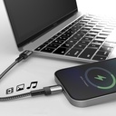Lenyes LC546 USB-A to Lightning Örgü Tasarımlı Hızlı Şarj Özellikli Data ve Şarj Kablosu 12W 1M - 4