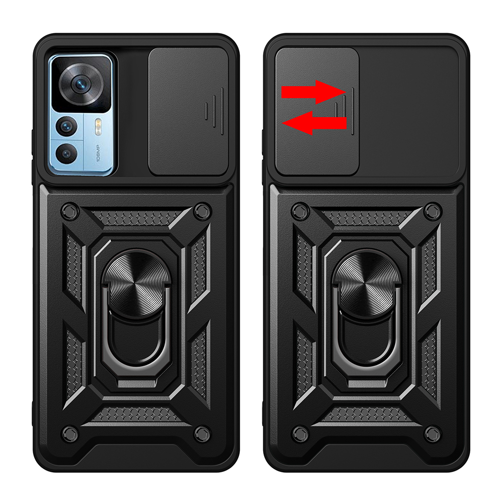 Xiaomi Mi 12T Uyumlu Kılıf Magnetik Standlı Kamera Korumalı Zore Sürgülü Vega Kapak - 1