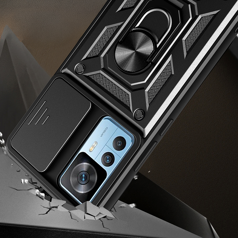 Xiaomi Mi 12T Uyumlu Kılıf Magnetik Standlı Kamera Korumalı Zore Sürgülü Vega Kapak - 3