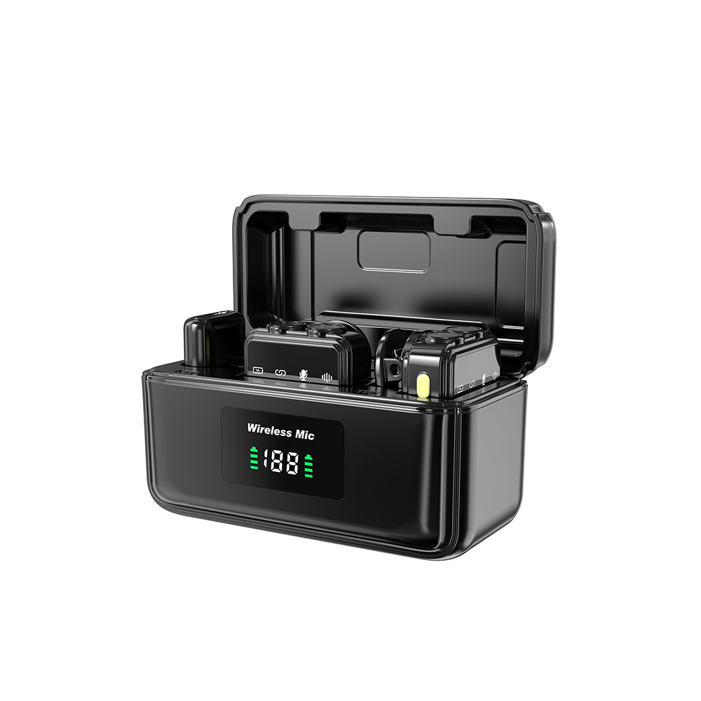 Wiwu Wi-WM005 2in1 Type-C ve Lightning Portlu ANC Özellikli Kablosuz Yaka Mikrofonu - 1