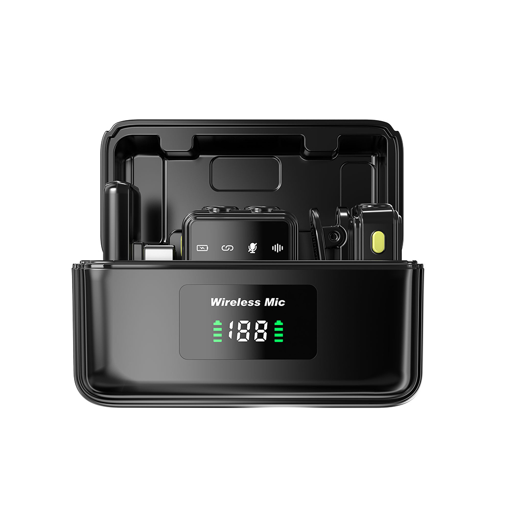 Wiwu Wi-WM005 2in1 Type-C ve Lightning Portlu ANC Özellikli Kablosuz Yaka Mikrofonu - 3