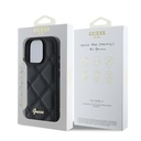 Apple iPhone 16 Pro Max Uyumlu Kılıf Guess Orjinal Lisanslı PU Deri Metal Yazı Logolu Kapitone Kapak - 7