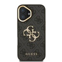 Apple iPhone 16 Plus Uyumlu Kılıf Guess Orjinal Lisanslı PU Deri 4G Desenli Metal Büyük 4G ve Yazı Logolu Kamera Standlı Kapak - 2