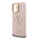 Apple iPhone 16 Uyumlu Kılıf Guess Orjinal Lisanslı Grained Yazı Logolu Kamera Standlı Kapak - 5
