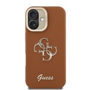 Apple iPhone 16 Uyumlu Kılıf Guess Orjinal Lisanslı Grained Yazı Logolu Kamera Standlı Kapak - 9