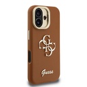 Apple iPhone 16 Uyumlu Kılıf Guess Orjinal Lisanslı Grained Yazı Logolu Kamera Standlı Kapak - 10