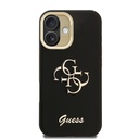 Apple iPhone 16 Uyumlu Kılıf Guess Orjinal Lisanslı Grained Yazı Logolu Kamera Standlı Kapak - 16