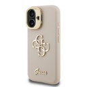 Apple iPhone 16 Uyumlu Kılıf Guess Orjinal Lisanslı Grained Yazı Logolu Kamera Standlı Kapak - 22