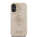 Apple iPhone 16 Uyumlu Kılıf Guess Orjinal Lisanslı Grained Yazı Logolu Kamera Standlı Kapak - 23