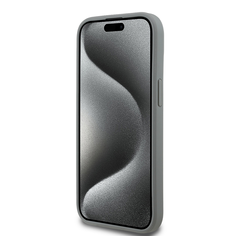 Apple iPhone 14 Uyumlu Kılıf Guess Orjinal Lisanslı Taşlı Arka Yüzey Üçgen Logolu Kapak - 4