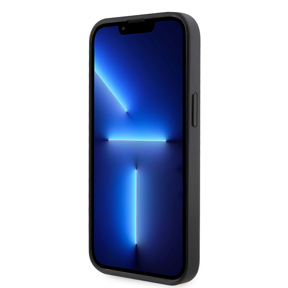 Apple iPhone 14 Uyumlu Kılıf Guess Orjinal Lisanslı Taşlı Arka Yüzey Üçgen Logolu Kapak - 25