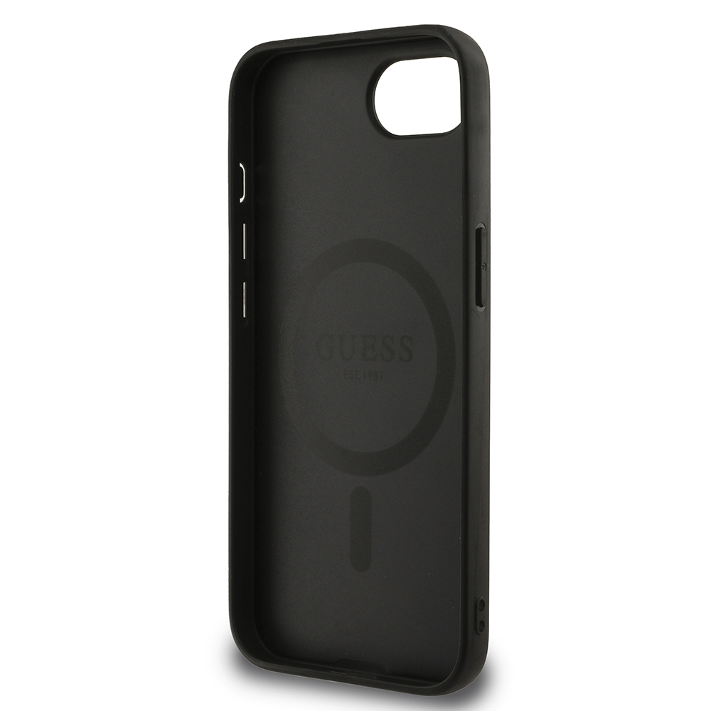 Apple iPhone 16E Uyumlu Kılıf Guess Orjinal Lisanslı M-safe Şarj Özellikli Yazı Logolu Peony Kapak - 6