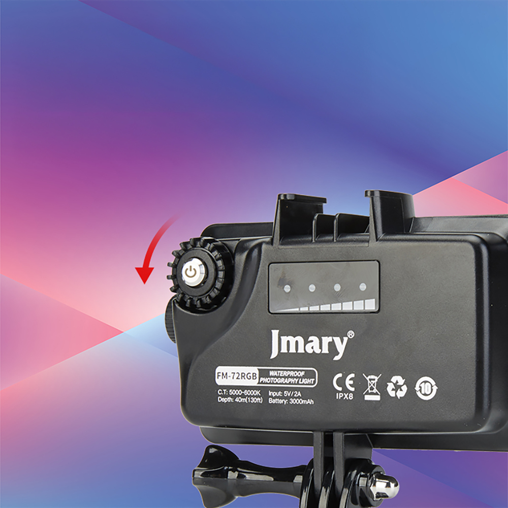 Jmary FM-72RGB IPX8 Sertifikalı RGB Su Altı Kamera Işığı - 5