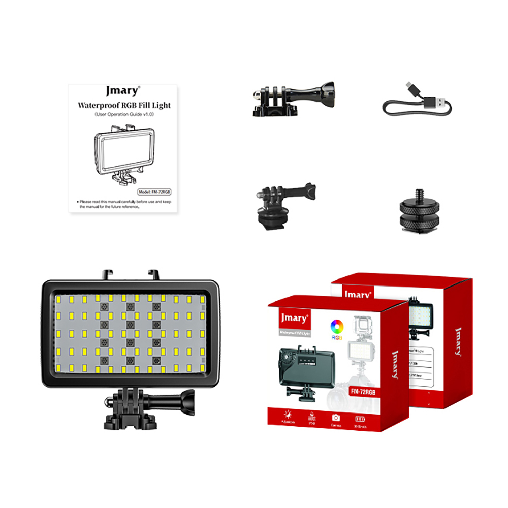 Jmary FM-72RGB IPX8 Sertifikalı RGB Su Altı Kamera Işığı - 9