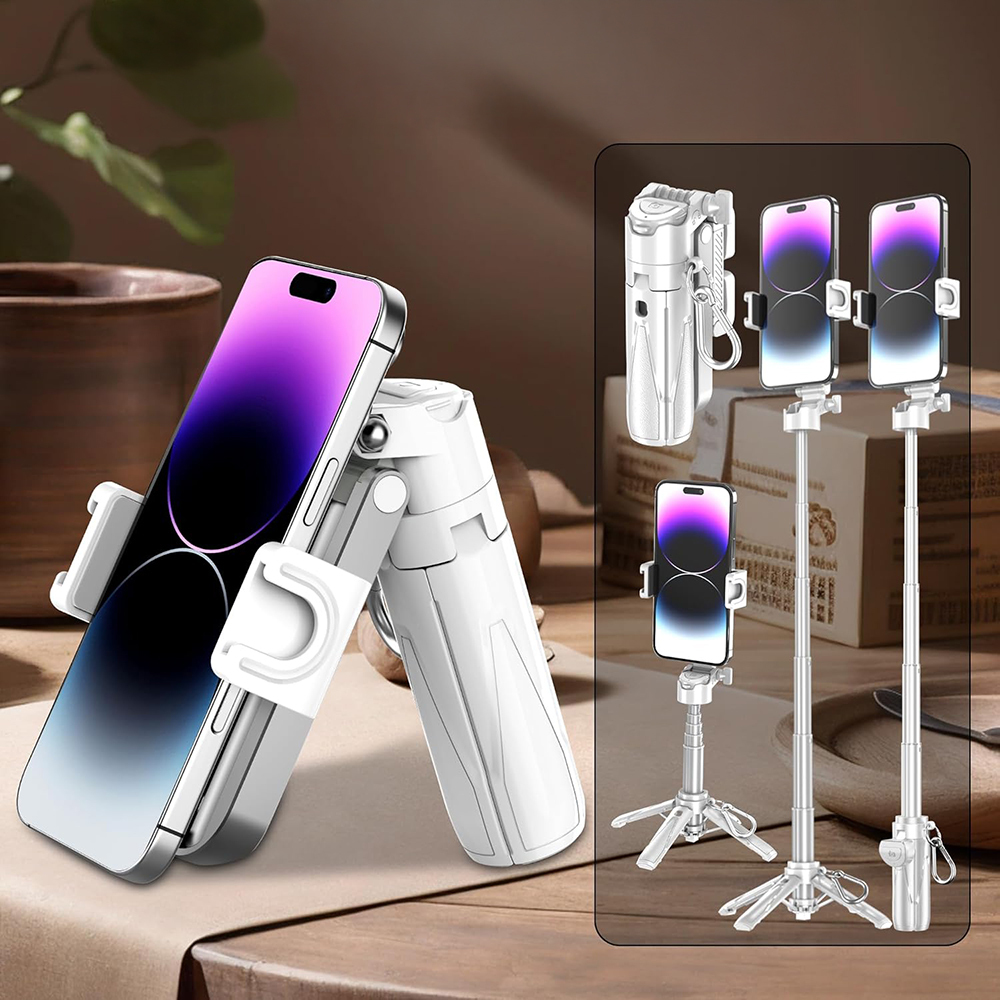 Jmary MT-18 360 Derece Dönebilen Kumandalı Selfie Çubuğu ve Tripod - 3