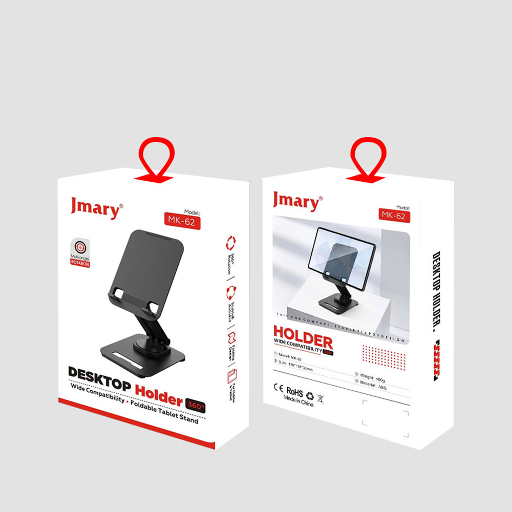 Jmary MK-62 Ayarlanabilir Katlanabilir 360 Derece Dönebilen Telefon ve Tablet Standı - 7