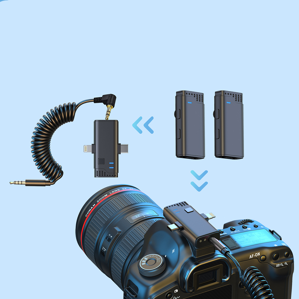 Jmary MW-16 3 in 1 Kablosuz Yaka Mikrofonu - 5