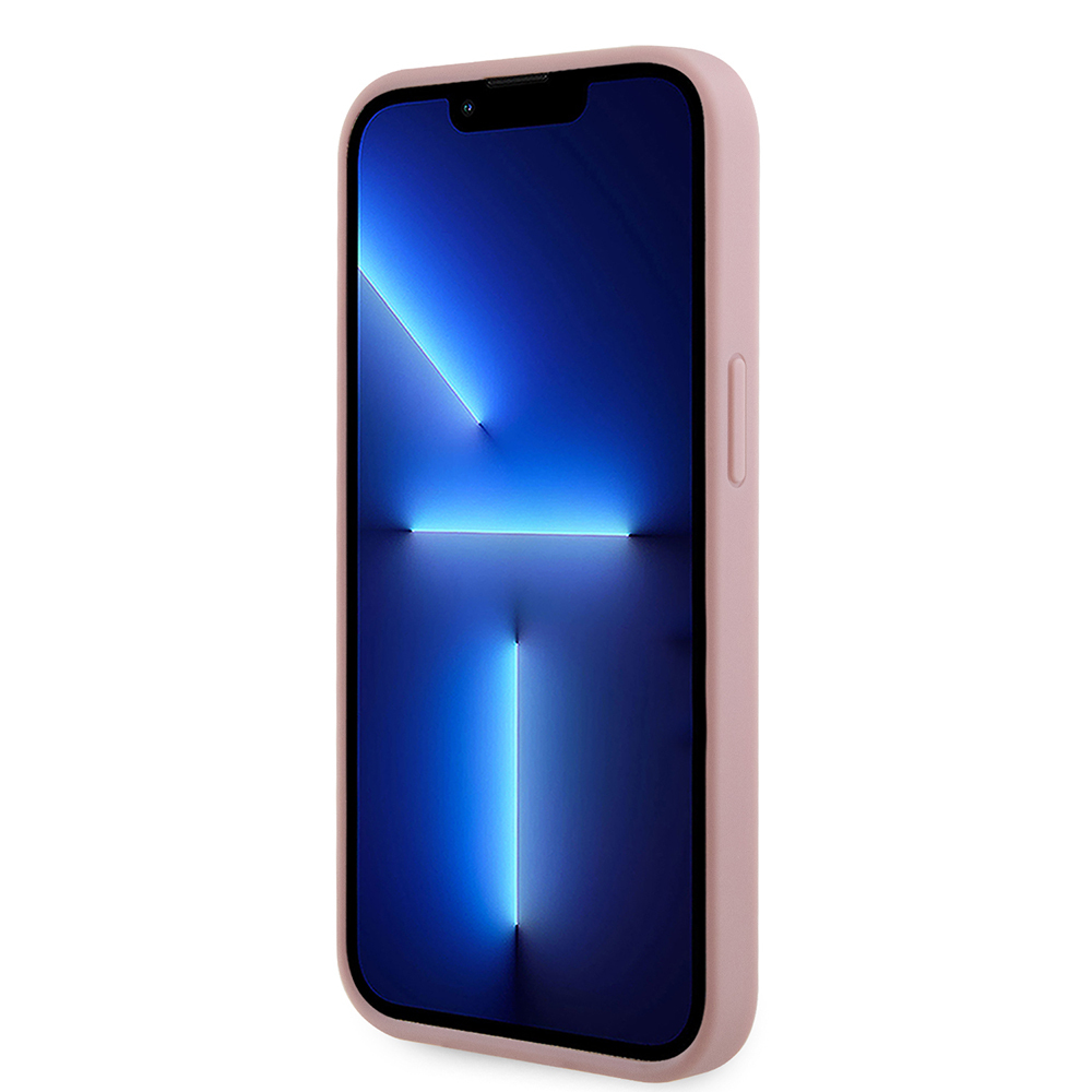 Apple iPhone 15 Uyumlu Kılıf Guess Orjinal Lisanslı Taşlı Arka Yüzey Üçgen Logolu Kapak - 4
