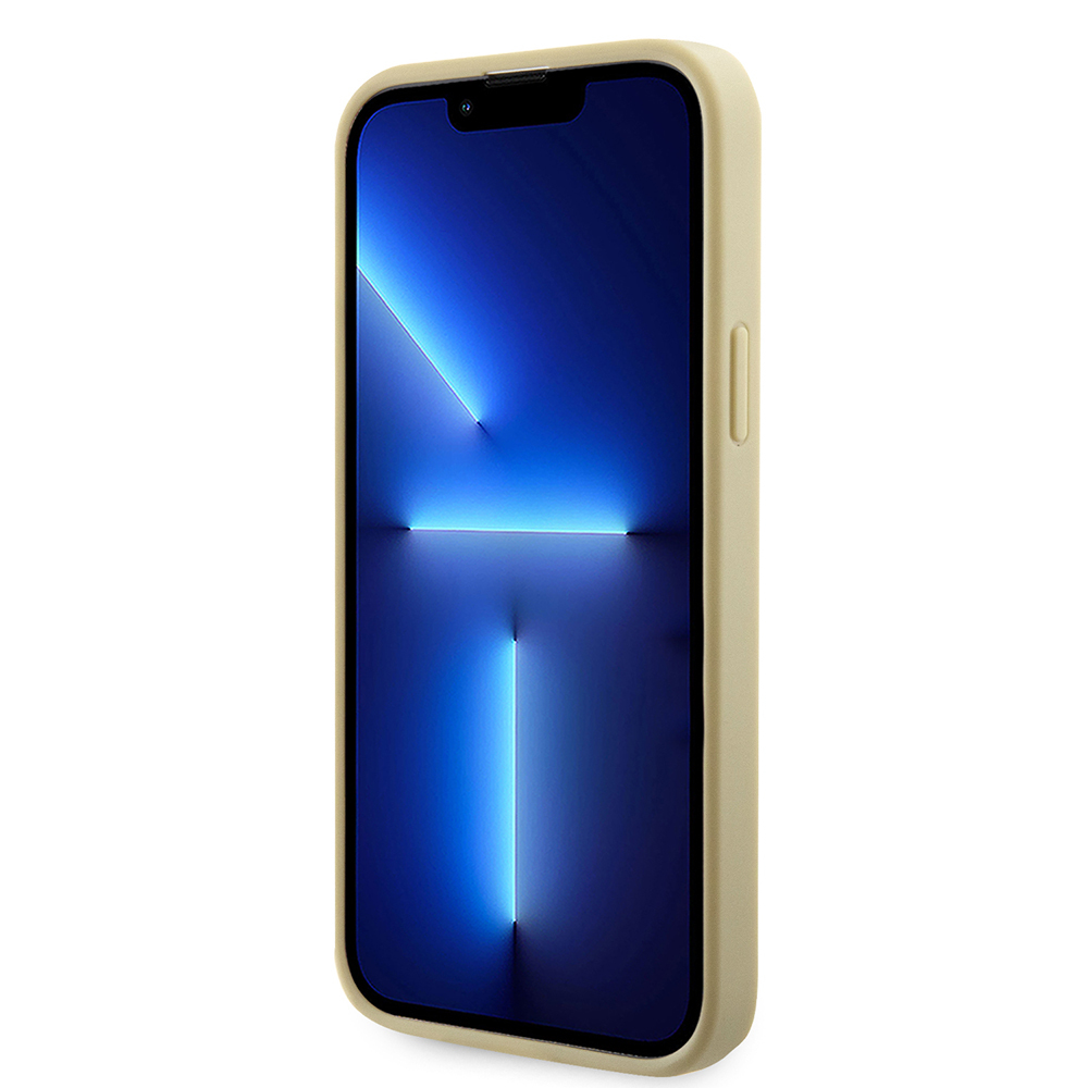 Apple iPhone 15 Uyumlu Kılıf Guess Orjinal Lisanslı Taşlı Arka Yüzey Üçgen Logolu Kapak - 18