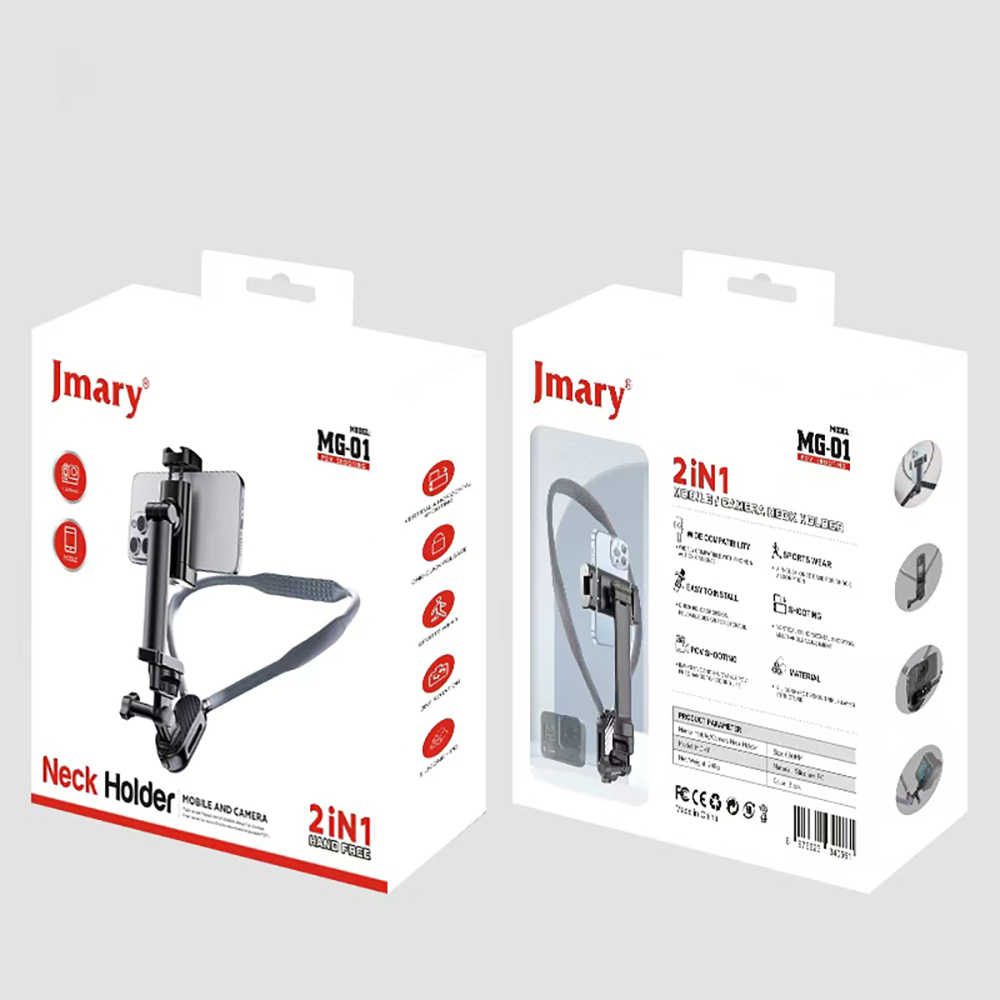 Jmary MG-01 2in1 Eller Serbest Boyun Askılı Telefon Tutucu - 1