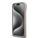 Apple iPhone 15 Uyumlu Kılıf Guess Orjinal Lisanslı PU Deri Taşlı Üçgen Logo 4G Desenli Kamera Standlı Kapak - 11
