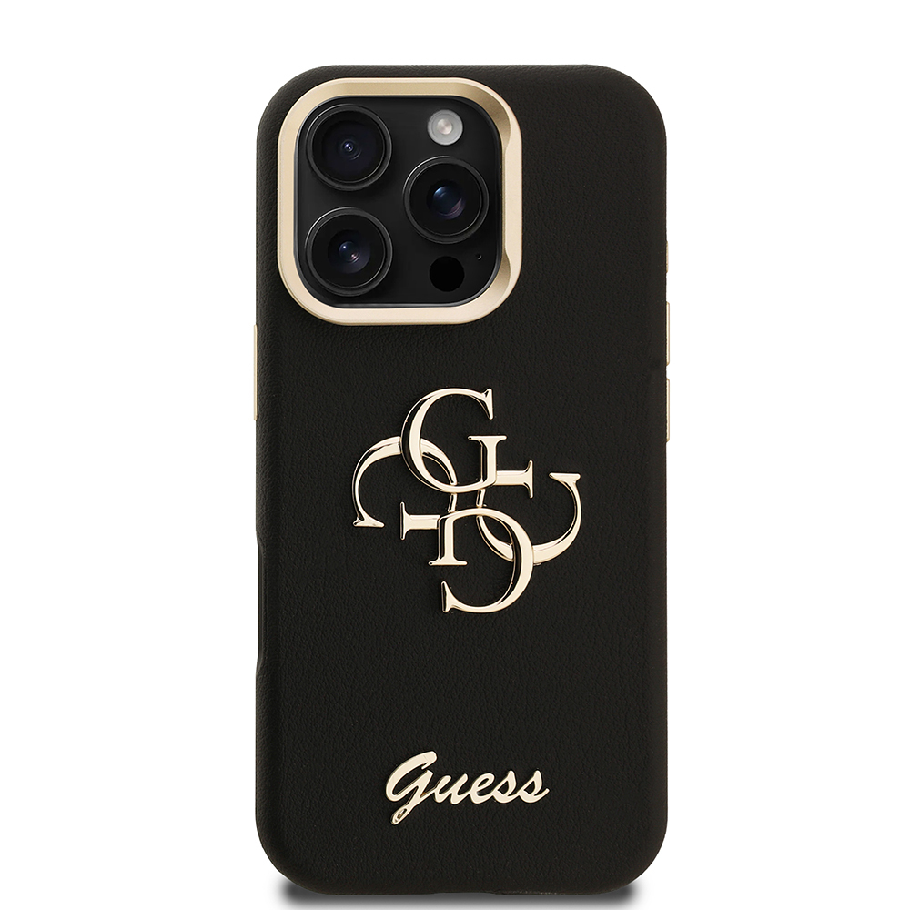 Apple iPhone 16 Pro Max Uyumlu Kılıf Guess Orjinal Lisanslı Grained Yazı Logolu Kamera Standlı Kapak - 9