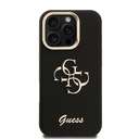 Apple iPhone 16 Pro Max Uyumlu Kılıf Guess Orjinal Lisanslı Grained Yazı Logolu Kamera Standlı Kapak - 9