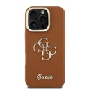 Apple iPhone 16 Pro Max Uyumlu Kılıf Guess Orjinal Lisanslı Grained Yazı Logolu Kamera Standlı Kapak - 16
