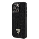 Apple iPhone 14 Pro Max Uyumlu Kılıf Guess Orjinal Lisanslı Taşlı Arka Yüzey Üçgen Logolu Kapak - 8