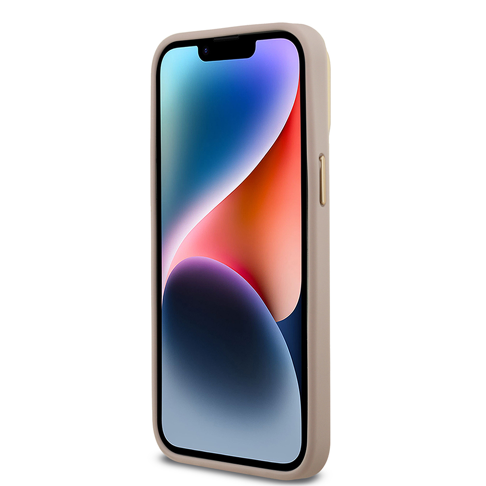 Apple iPhone 13 Pro Max Uyumlu Kılıf Guess Orjinal Lisanslı PU Deri 4G Desenli Metal Büyük 4G ve Yazı Logolu Kamera Standlı Kapak - 11