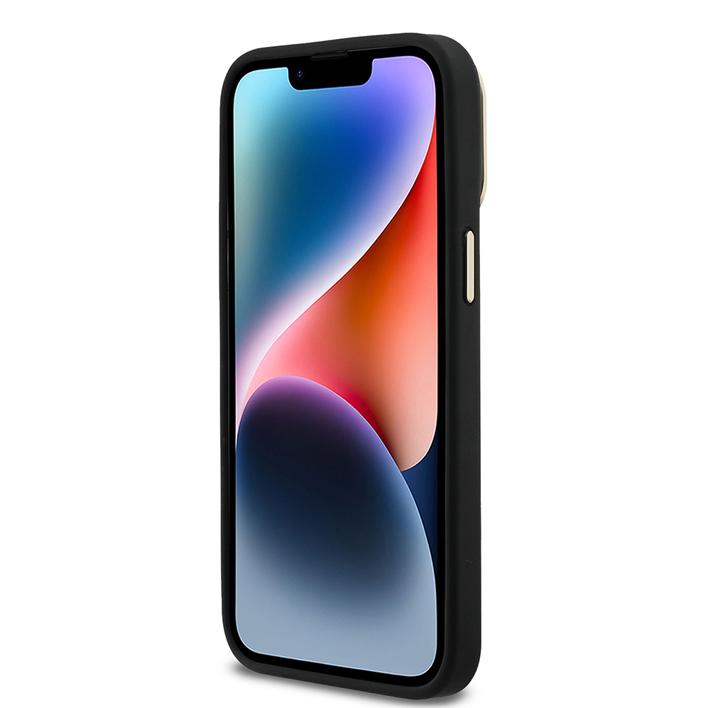Apple iPhone 13 Pro Max Uyumlu Kılıf Guess Orjinal Lisanslı PU Deri 4G Desenli Metal Büyük 4G ve Yazı Logolu Kamera Standlı Kapak - 18