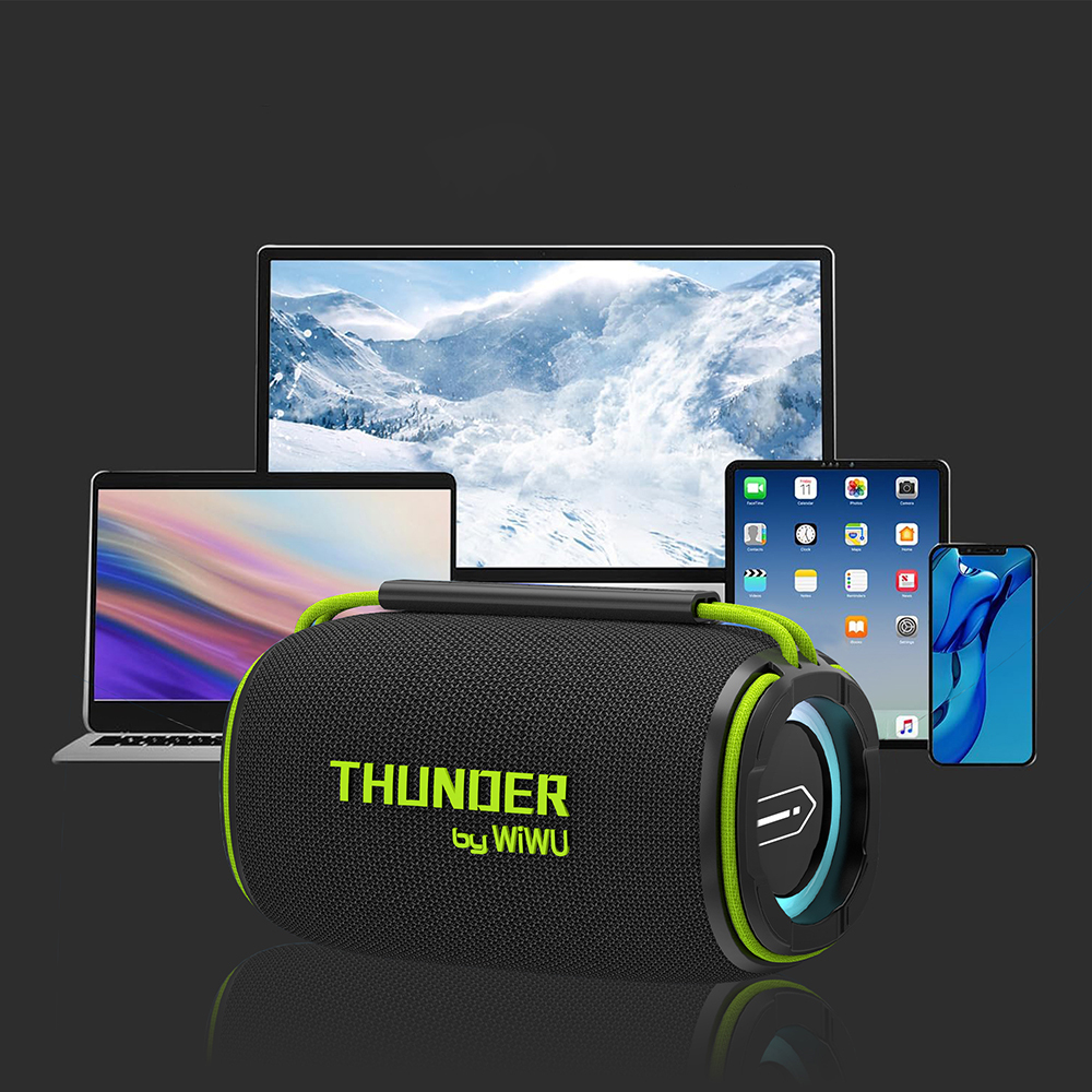 Wiwu H5 Su Geçirmez RGB Işıklı TWS Bluetooth Hoparlör v5.3 15W - 2