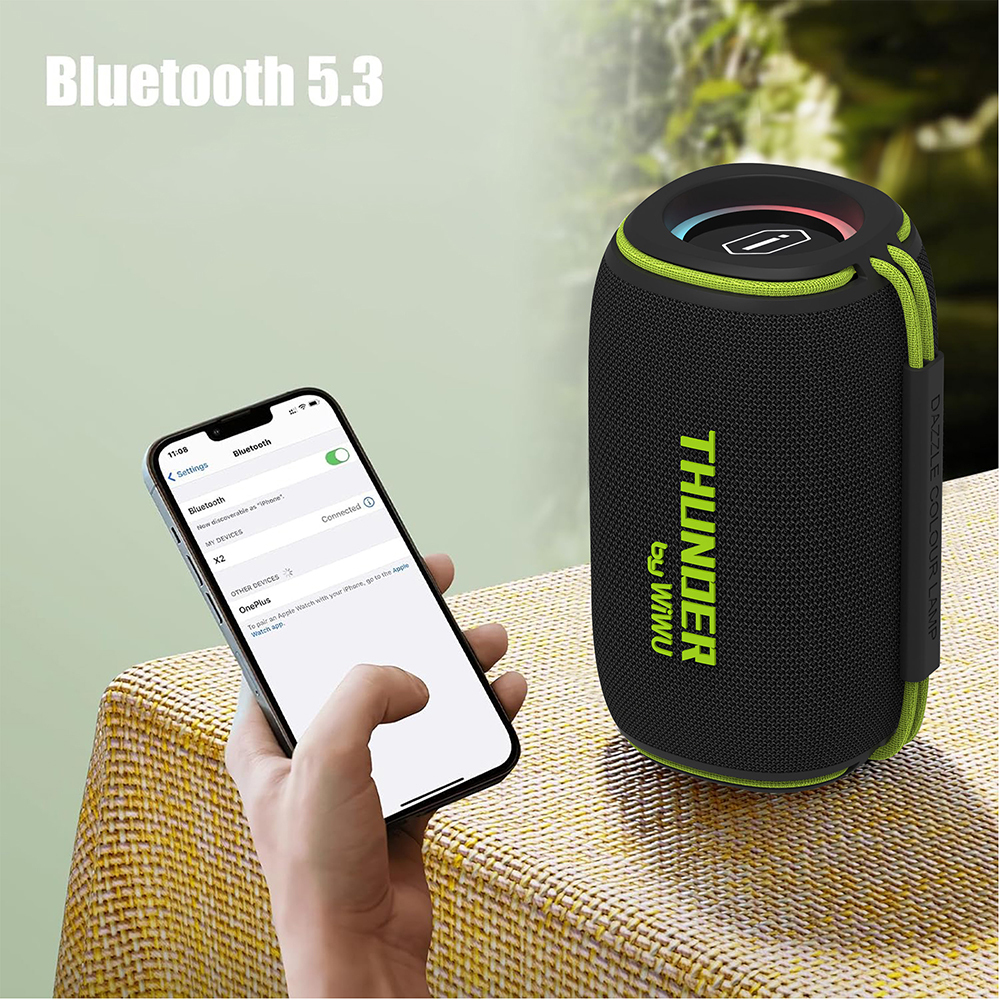 Wiwu H5 Su Geçirmez RGB Işıklı TWS Bluetooth Hoparlör v5.3 15W - 4