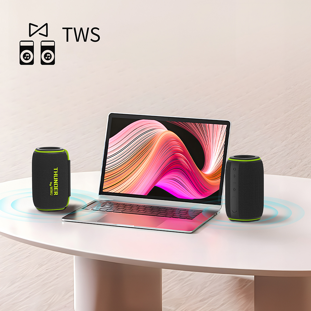 Wiwu H5 Su Geçirmez RGB Işıklı TWS Bluetooth Hoparlör v5.3 15W - 8