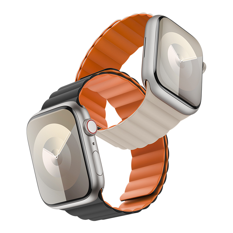 Apple Watch 44mm Uyumlu Benks Magnetik Tak Çıkar Silikon Strap Kayış - 1