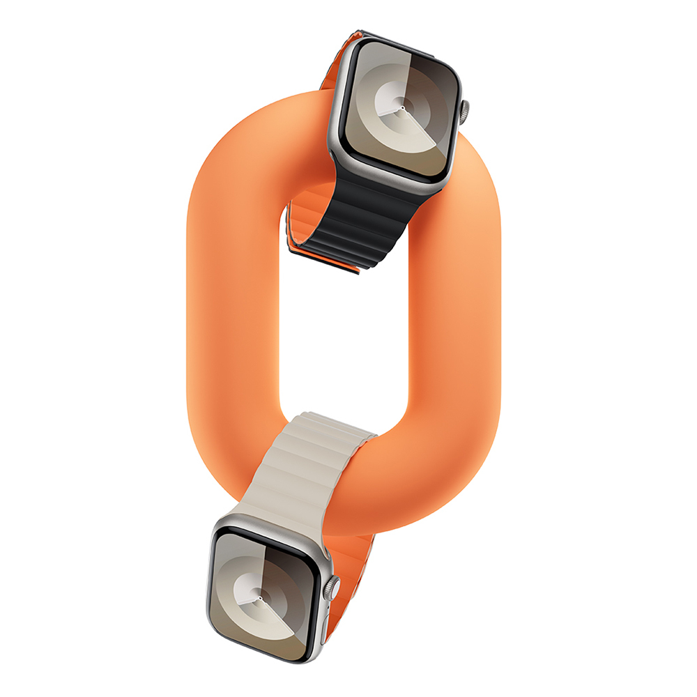 Apple Watch 44mm Uyumlu Benks Magnetik Tak Çıkar Silikon Strap Kayış - 2