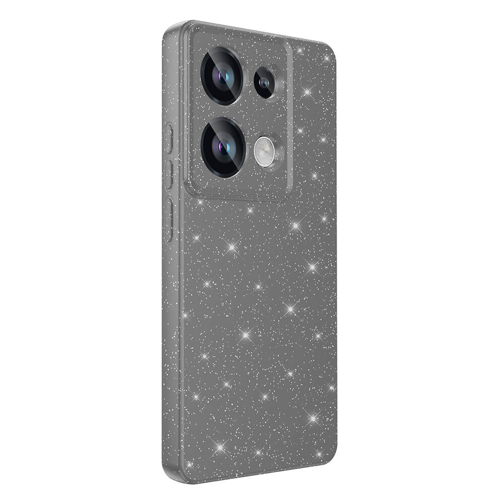 Xiaomi Redmi Note 13 Pro 4G Uyumlu Kılıf Kamera Korumalı Simli Lüks Zore Koton Kapak - 5