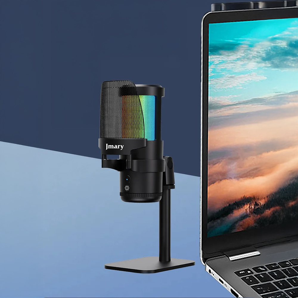 Jmary MC-PW13 Ayrılabilen Pop Filtreli Gürültü Önleyici 360° Dönebilen Tak Çalıştır USB Mikrofon - 1