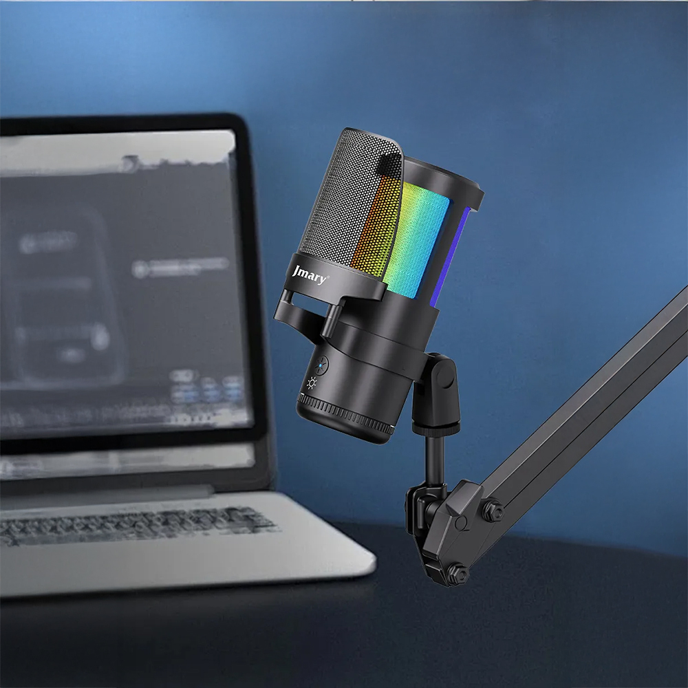 Jmary MC-PW13 Ayrılabilen Pop Filtreli Gürültü Önleyici 360° Dönebilen Tak Çalıştır USB Mikrofon - 6