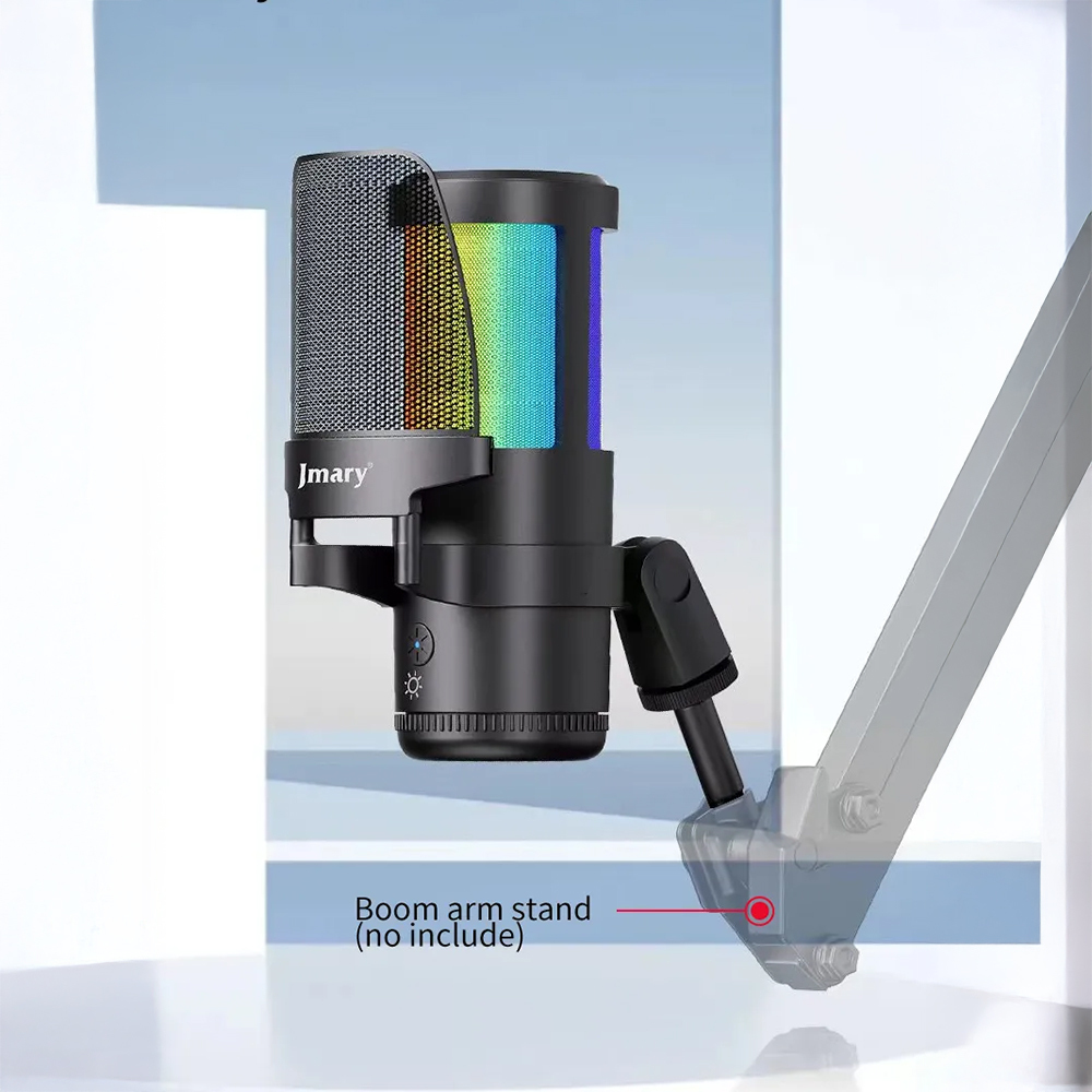 Jmary MC-PW13 Ayrılabilen Pop Filtreli Gürültü Önleyici 360° Dönebilen Tak Çalıştır USB Mikrofon - 7
