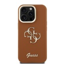 Apple iPhone 15 Pro Max Uyumlu Kılıf Guess Orjinal Lisanslı Grained Yazı Logolu Kamera Standlı Kapak - 2