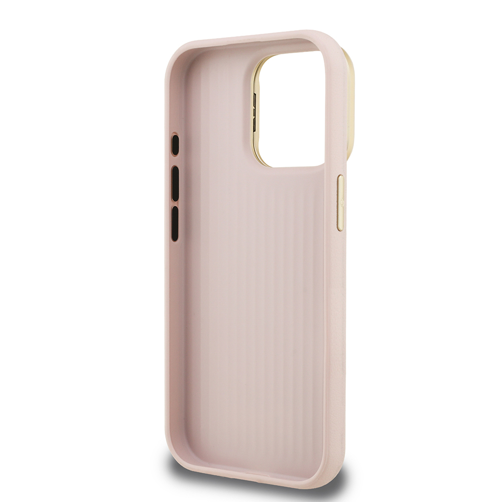 Apple iPhone 15 Pro Max Uyumlu Kılıf Guess Orjinal Lisanslı Grained Yazı Logolu Kamera Standlı Kapak - 27