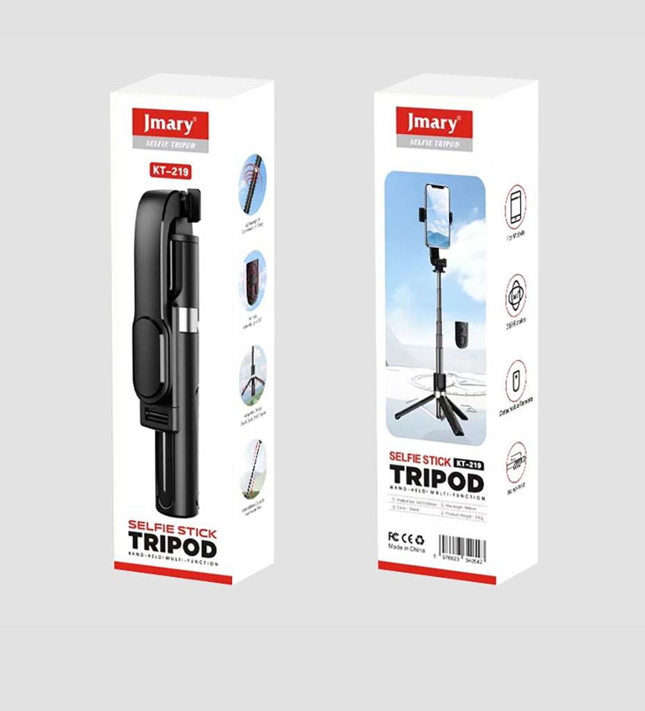 Jmary KT-219 360 Derece Dönebilen Kablosuz Kumandalı Tripod ve Selfie Çubuğu - 6